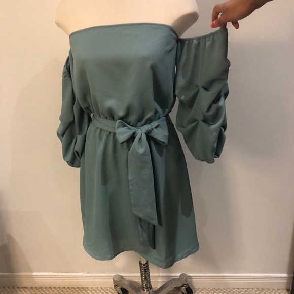 Chiffon Peasant Dress - Picture 1 of 3